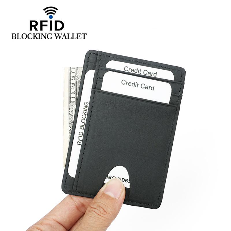 Тонкий кошелек из углеродного волокна RFID с защитой от кражи 2020 года - стильный кожаный держатель для карт