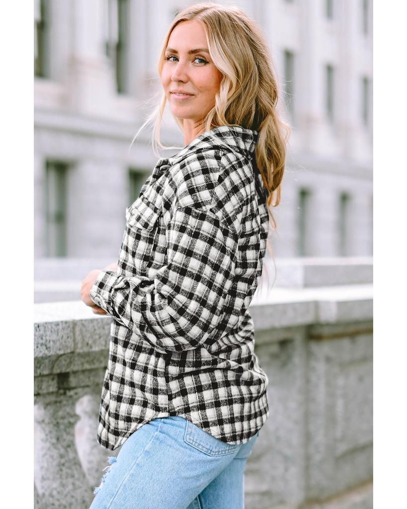 Azura Exchange Plaid Print Buttoned Tunic Shacket