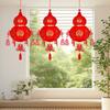 1 шт. китайский фонарик 3D украшение весеннего фестиваля DIY подвесные украшения удачи красные фонарики тыква в форме нетканого материала