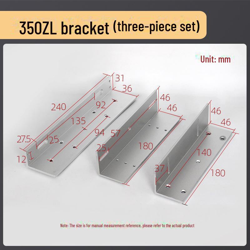 Магнитный замок для одной двери весом 180 кг с кронштейном ZL и электромагнитный замок для двух дверей весом 350 кг с присоской для безрамных стеклянных дверей.
