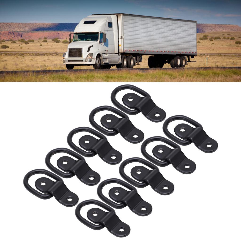 KIMISS Tie-Down Anchors, Set of 10, High Strength, Surface Mounted, D-Rings, For Securing Cargo,