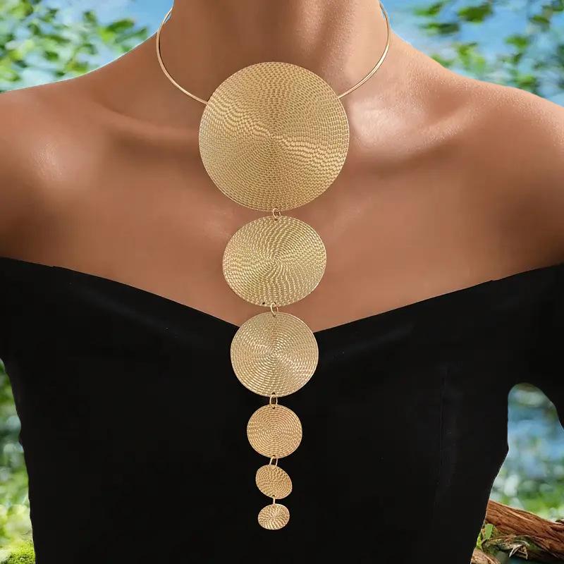 Круглое полое длинное ожерелье