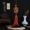 12 Zodiac Entering Safety Pendant Tassels Rearview Mirror Hanger Peach Wood Pendant  Women