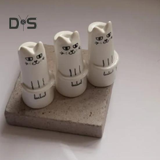 Ваза для цветов с котом 1,18 "*2,83" Мини-вазы из смолы Милый кот Вазы ручной работы Ручная цветочная композиция Украшение рабочего стола для свадьбы, подарка на день рождения