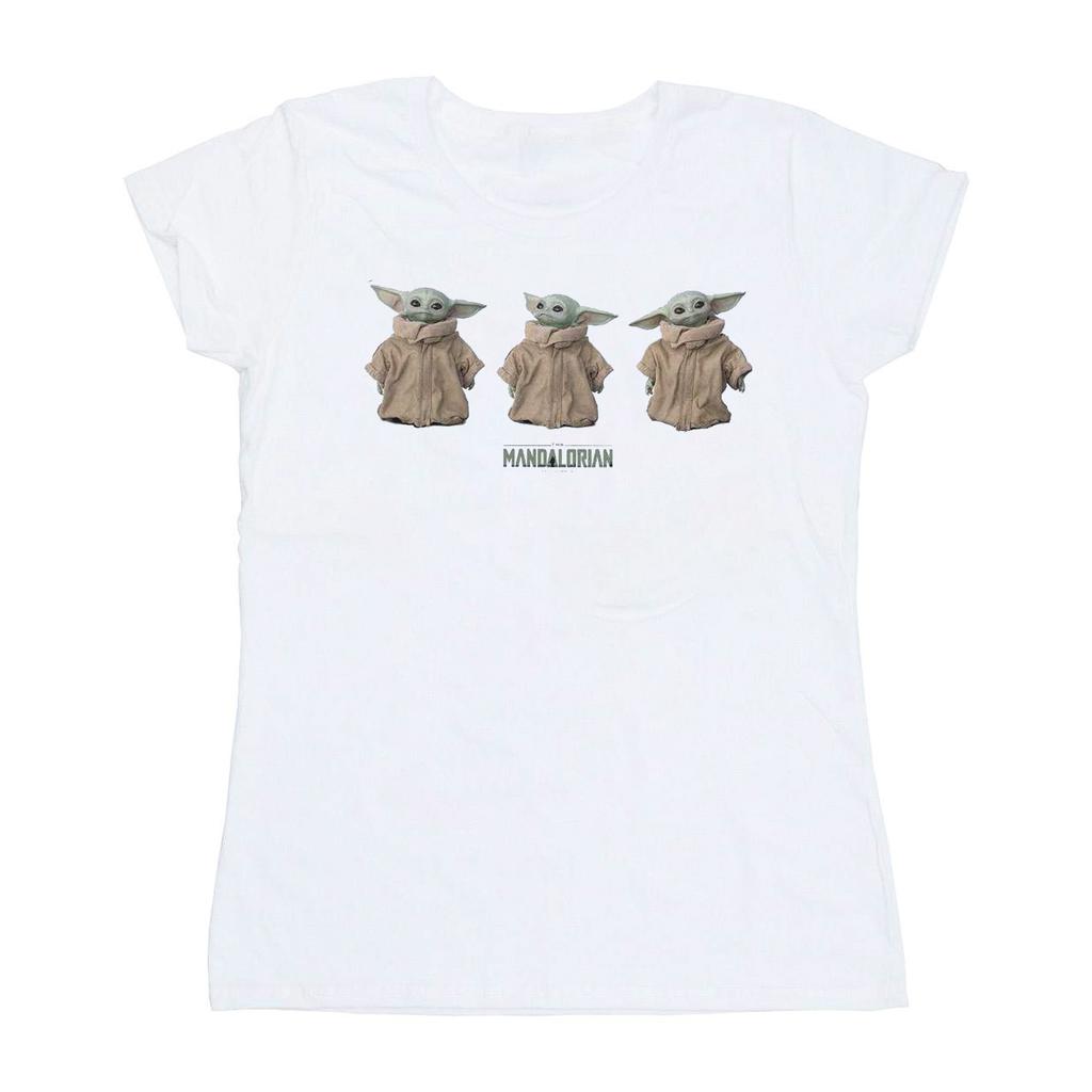 Star Wars Womens/Ladies The Mandalorian The Child Poses Cotton T-Shirt