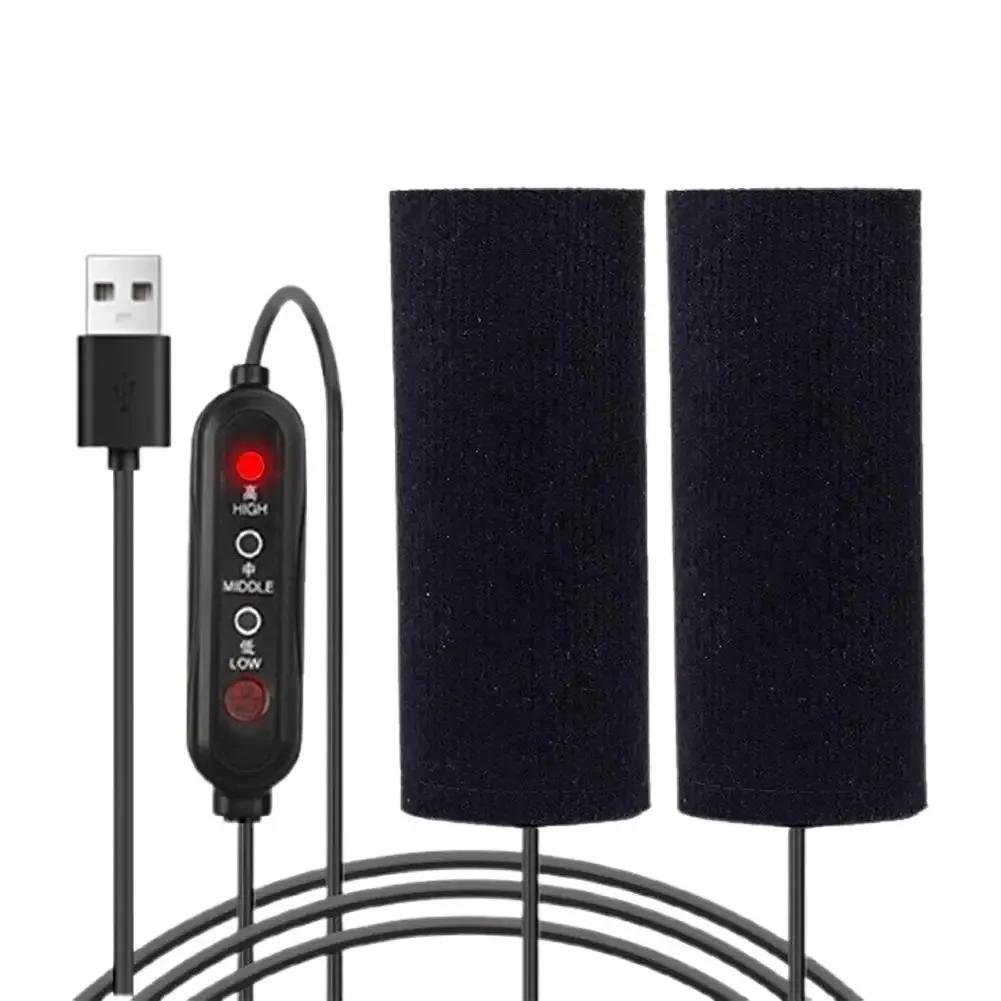 12В USB Электрическая подогреваемая накладка на ручку мотоцикла 3 режима Электрическая подогреваемая накладка на ручку Руль Обогреватель Подогреватель для езды на открытом воздухе