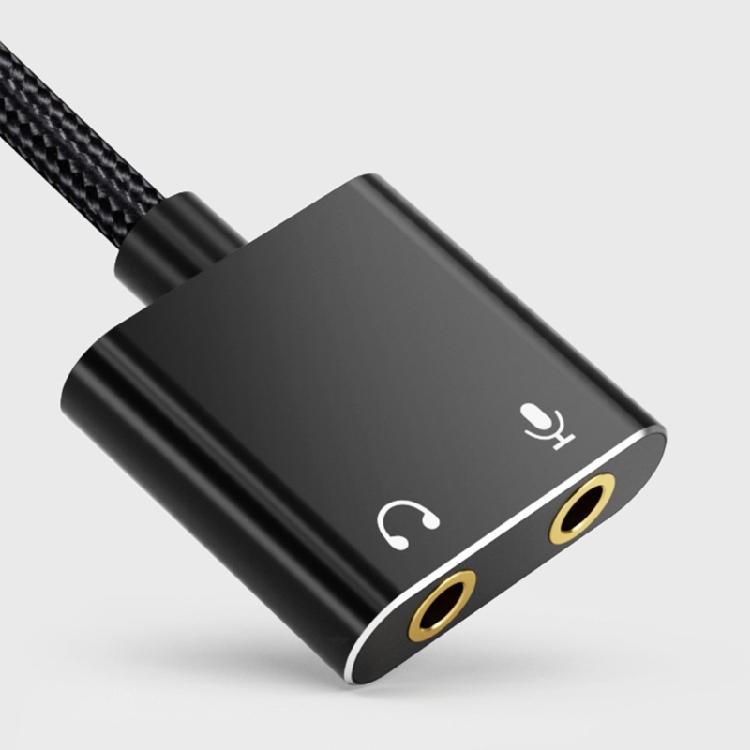 USB-адаптер на 3,5 мм для аудио, внешняя звуковая карта USB с поддержкой микрофона высокой чувствительности и мониторингом в реальном времени