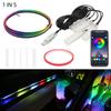 Full Colors USB Car LED Ambient Light Acrylic Strips Dashboard Lights RGB Car Interior Hidden App Remote Control Atmosphere Lamp