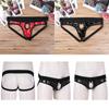 Men's Thong Wetlook Boxer Shorts Jockstrap Underwear Briefs with Ring Panties Lingerie