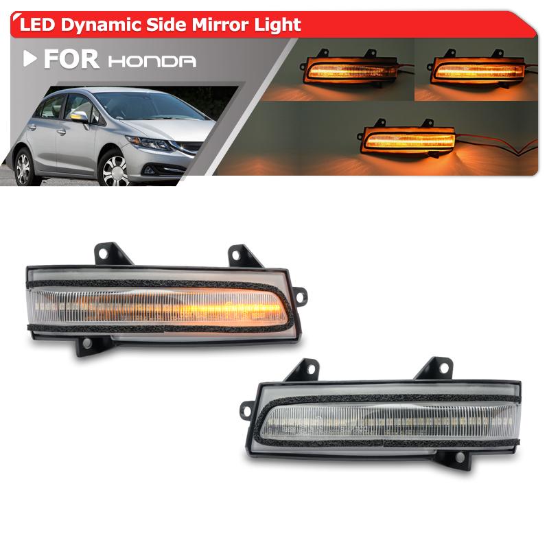 For Honda Civic Saloon 2012-2014 City 2009-2011 Civic Hybrid 2012-2013 Sequential LED Rearview Side Mirror Blinkers Turn Signals