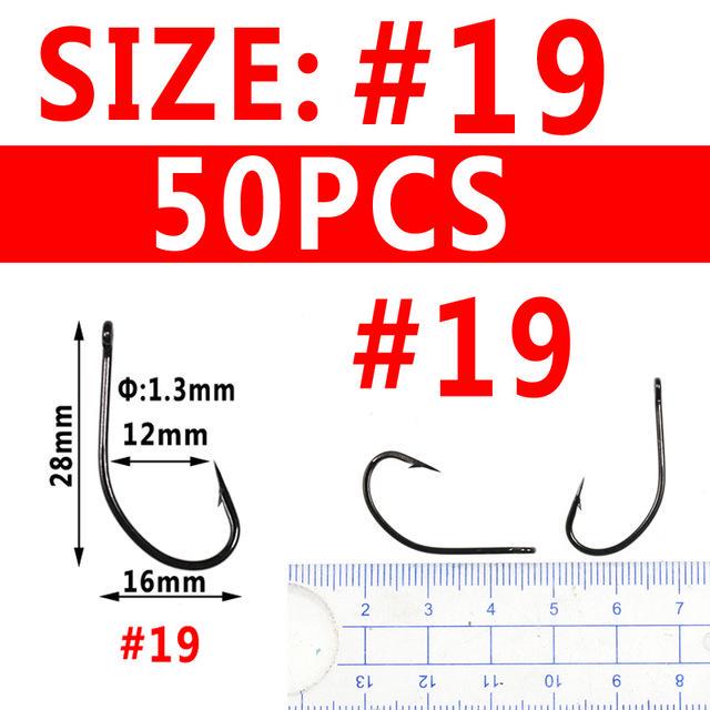 Стальные крючки для рыбалки, 50 шт