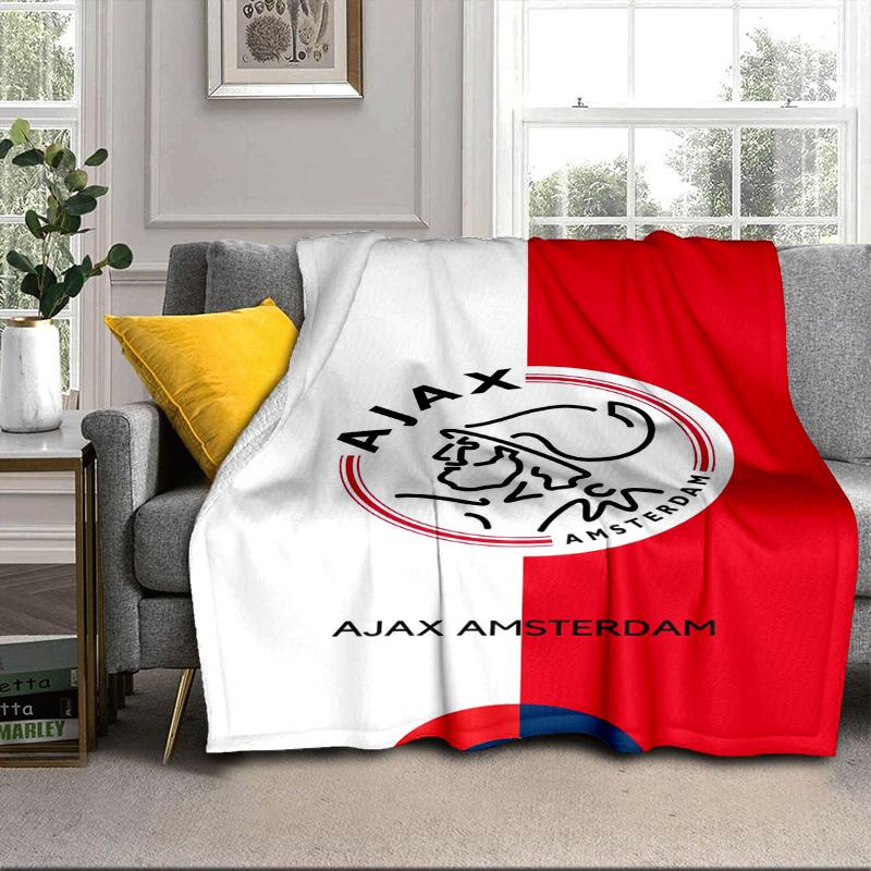 AFC Ajax Emblem Design Portable Blanket/Soft Blanket Bedding Blanket Suitable for Travel Camping Living Rooms Offices Sofas Fan Gifts