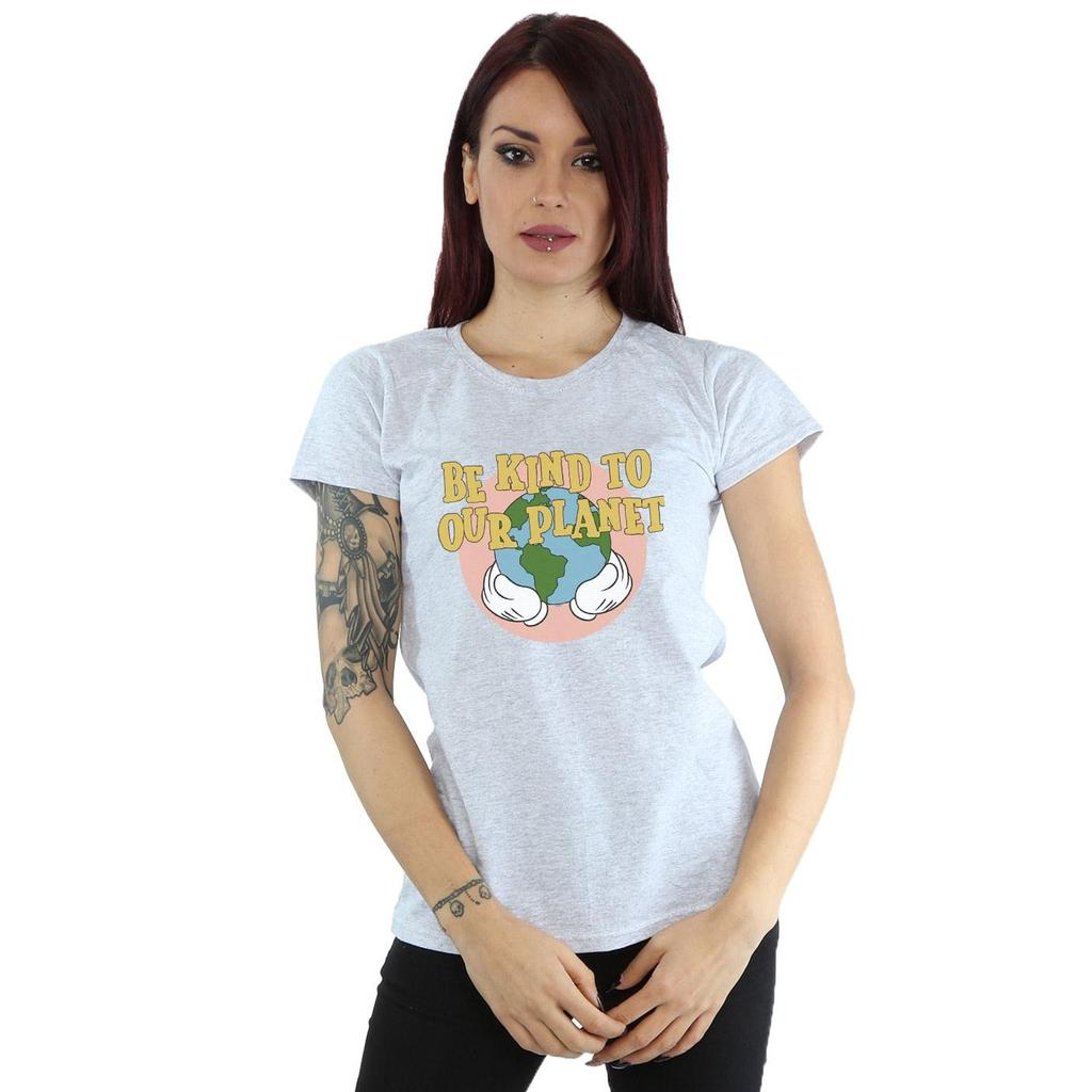 Disney Womens/Ladies Mickey Mouse Be Kind To Our Planet Cotton T-Shirt