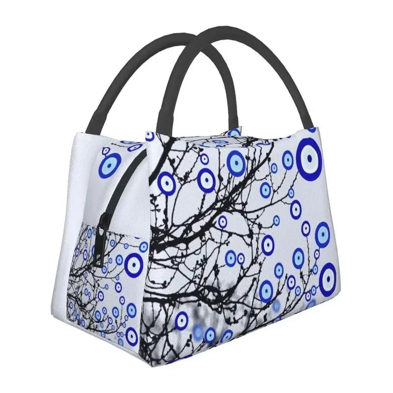 Греческий Назар Злой Глаз Украшение Изолированные Сумки Для Обеда Женщин Талисман На Счастье Амулет Многоразовый Термоохладитель Еда Ланч-Бокс Работа Путешествия