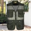 Summer Vest Thin Hollow Out Mesh Outdoor Sports Zipper Closure Jacket Sleeveless Waistcoat Casual Lightweight Work Wear Camping Fishing Waistcoat