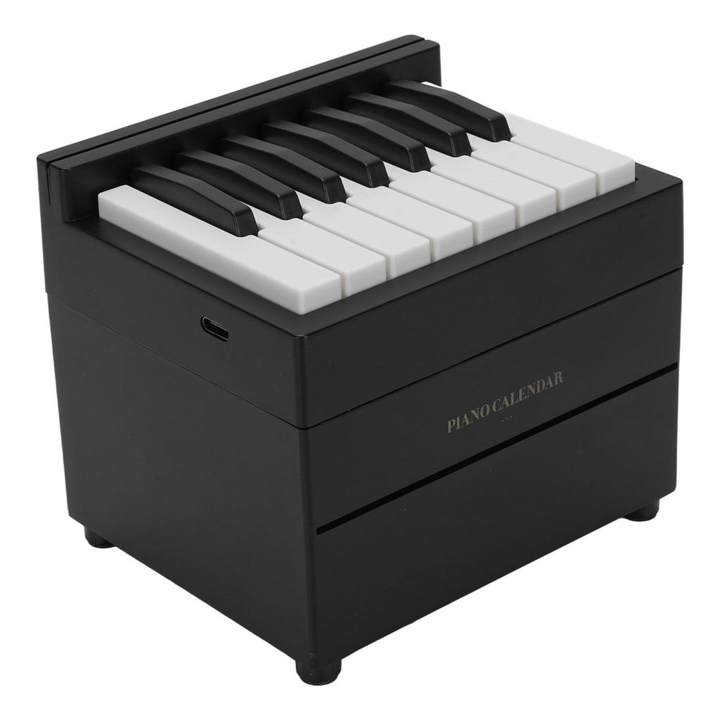 Piano Desk Calendar 2025 Bluetooth Time Date Display Playable Piano Calendar Gift with 27 Cards