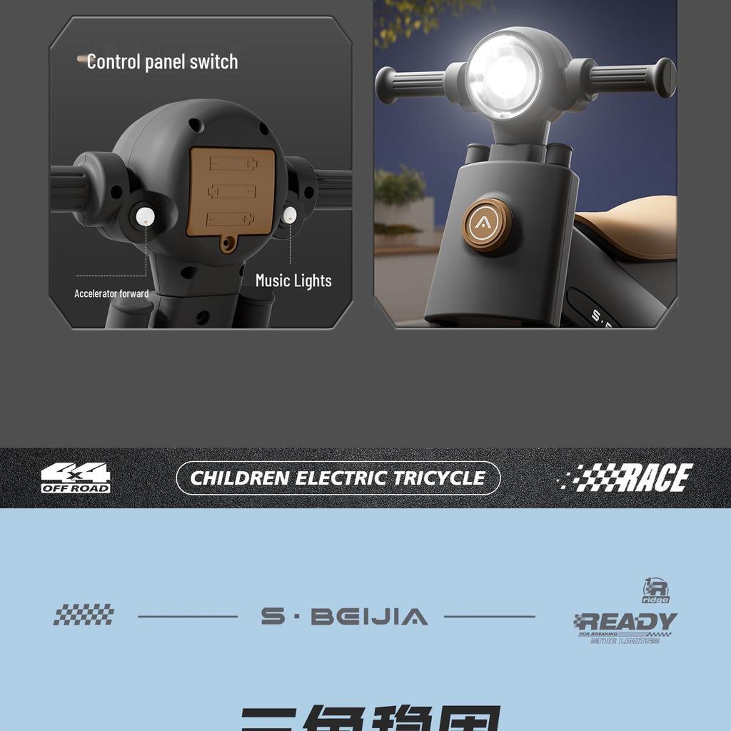 2025 Electric Balance Bike for Toddlers: 1-3 Years, Three-Wheeled, Entry-Level Scooter