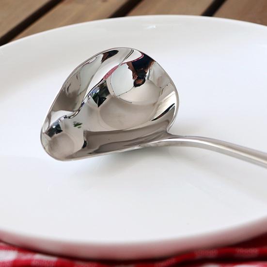 Ложка для соуса, твердая многоразовая нержавеющая сталь, устойчивая к ржавчине, безопасная горячая кастрюля для супа