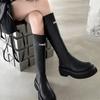 But Knee Boots Women's Thick-soled High Boots Versatile Thin Boots Thick Legs 2025 New Spring Small Elastic Boots