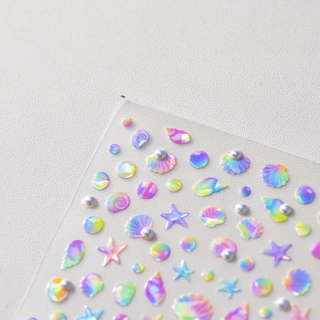 Яркие кристальные красочные ракушки наклейки для ногтей своими руками изготовление креативных декоративных наклеек