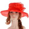 Женская Мода Большая Шляпа от Солнца с Широкими Полями Летняя Плоская Шляпа с Цветком Пляжная Кепка