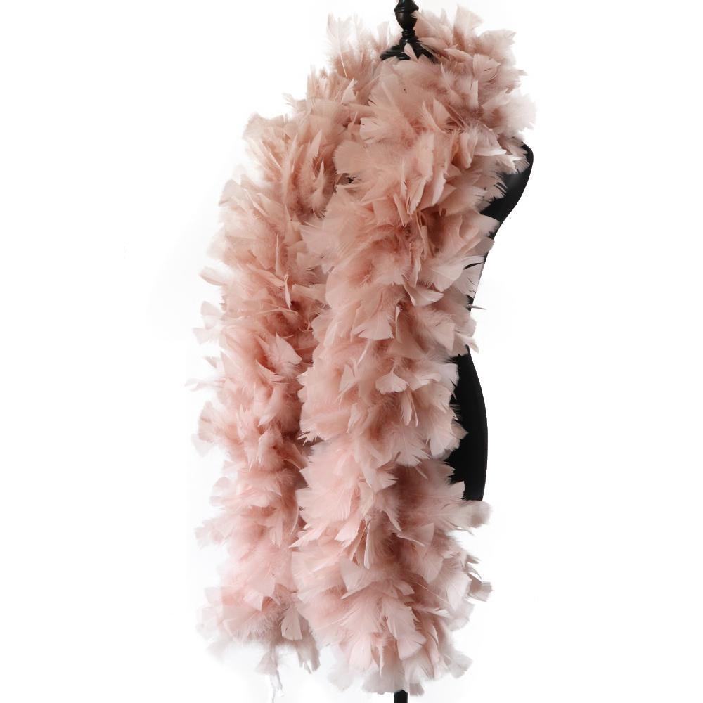 DIY Beautiful Rose Fluffy Boa Natural Turkey Feather boa 2 Meters Carnival Stage Clothinng Sewing Accessory 200 grams Customized