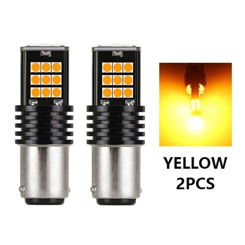 2 шт. Светодиодные лампы 1157 BAY15D 1156 BAU15S PY21w BA15S P21W Светодиодная лампа указателя поворота 3030SMD CANBUS БЕЗ ОШИБОК Автомобильная задняя лампа Стоп-сигналы