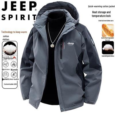 Мужская утепленная зимняя куртка с капюшоном JEEP SPIRIT для активного отдыха