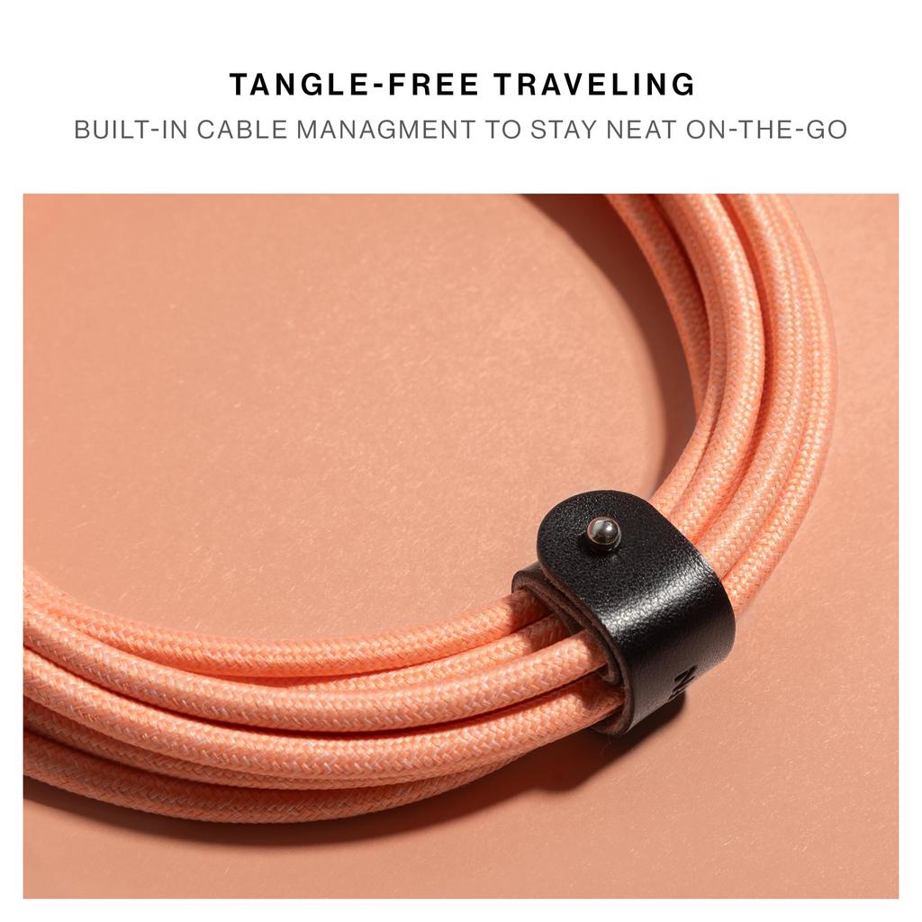 Native Union Belt Cable XL 100W To Super Strong Charging Cable with Cable Strap Compatible with iPhone MacBook Pro Air and Surface Go 3 Type-C - USB-C