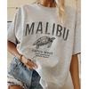 Винтажная футболка Малибу Эстетика Сиеста Пляжная футболка Пляжный Бродяга Футболка Кокосовая Девушка Модная Летняя Футболка Пляжные Топы Y2k