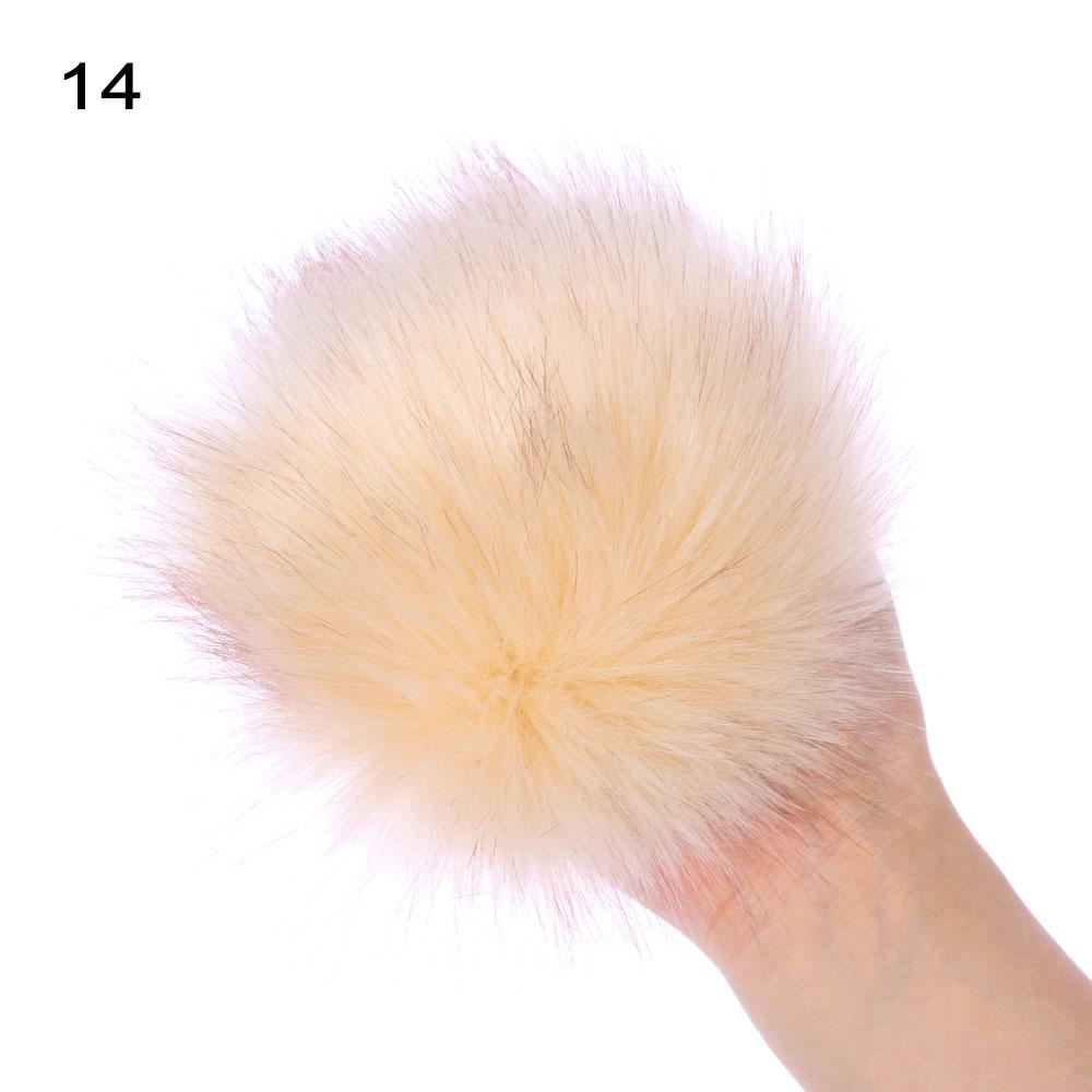 15 см модные шапки-бини с помпоном меховой помпон Skullie вязаная шапка имитация