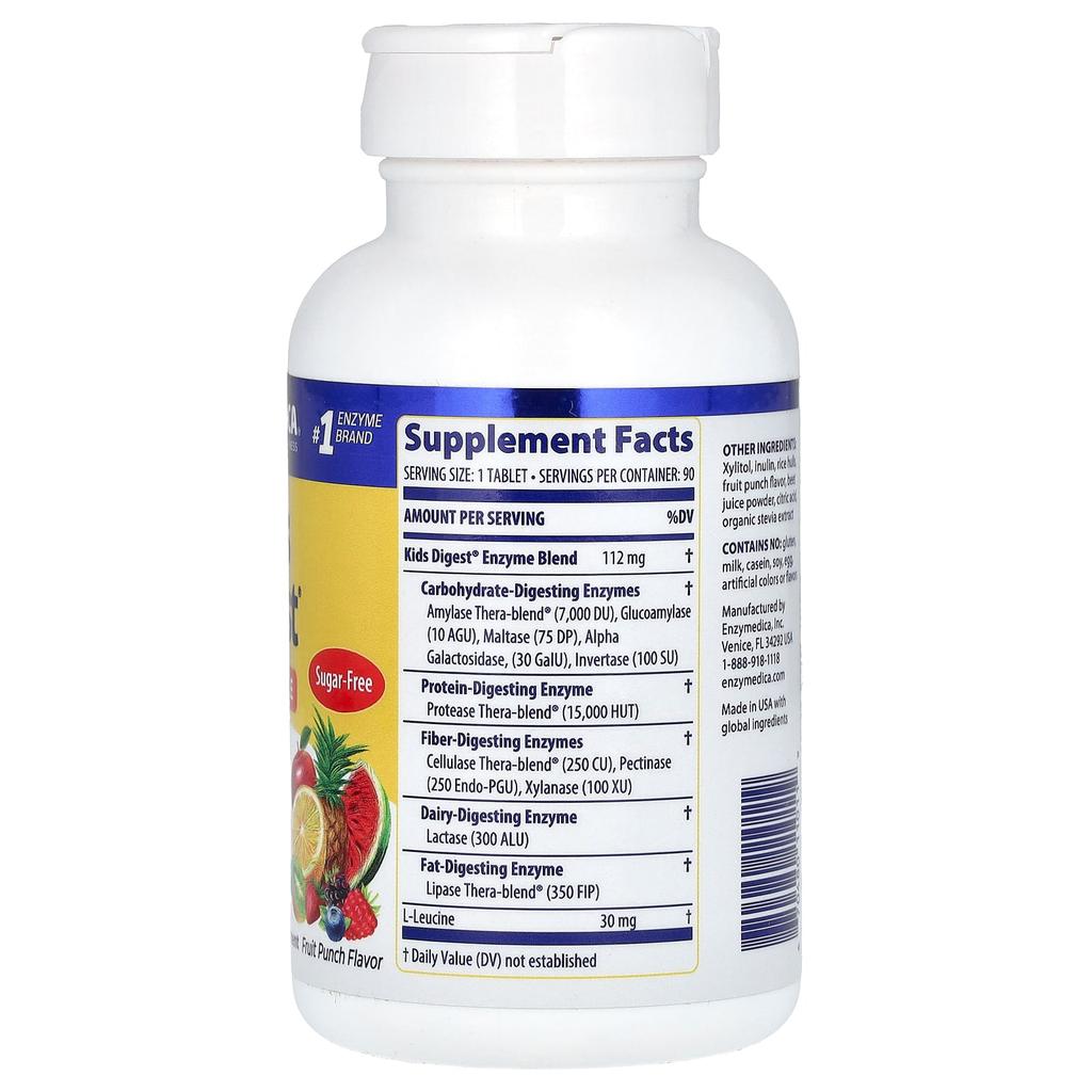 Kids Digest, Fruit Punch, 90 Tablets