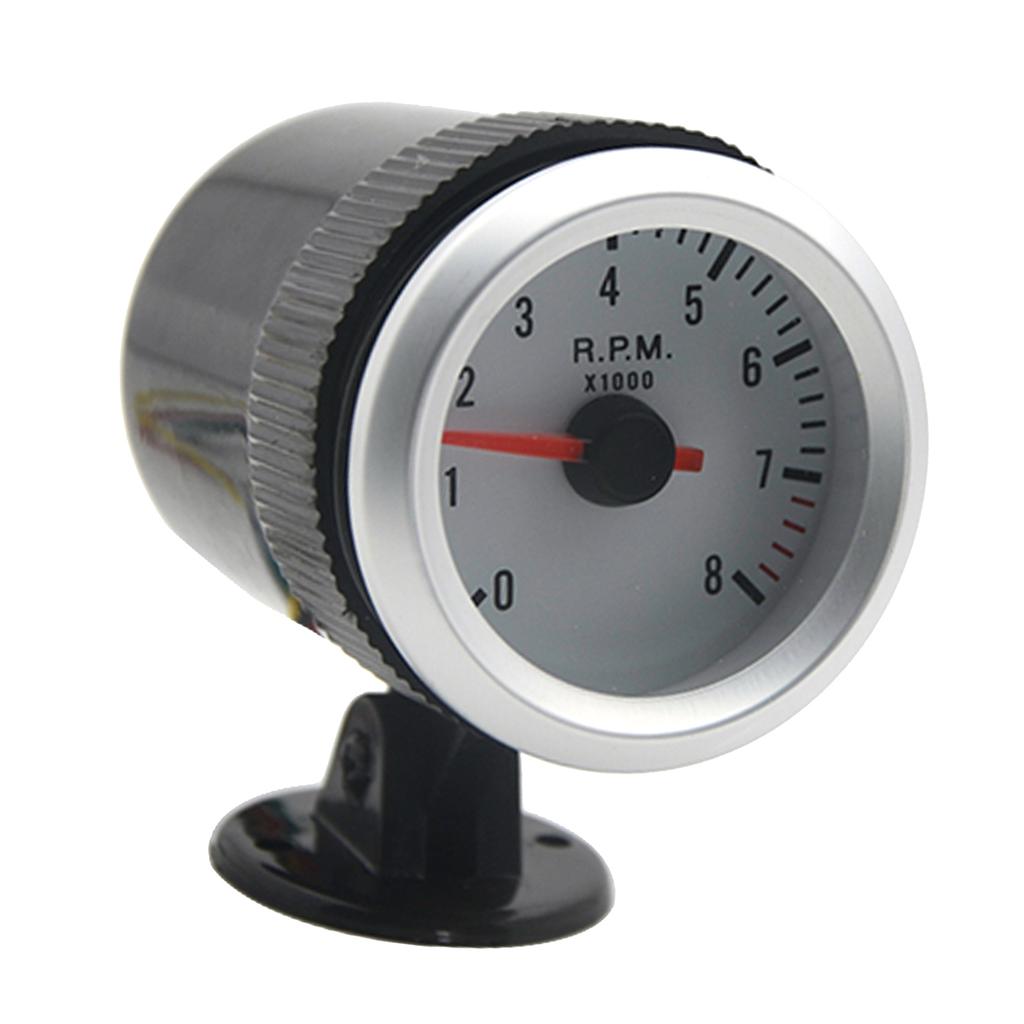Тахометр с чашкой-держателем для автомобиля, 2 дюйма, 52 мм, 0 ~ 8000 об/мин, синий светодиодный светильник