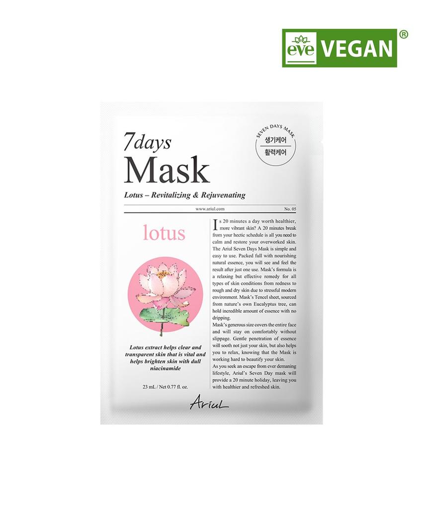 Ariul Seven Days Mask Lotus N 23ml 1 Sheet