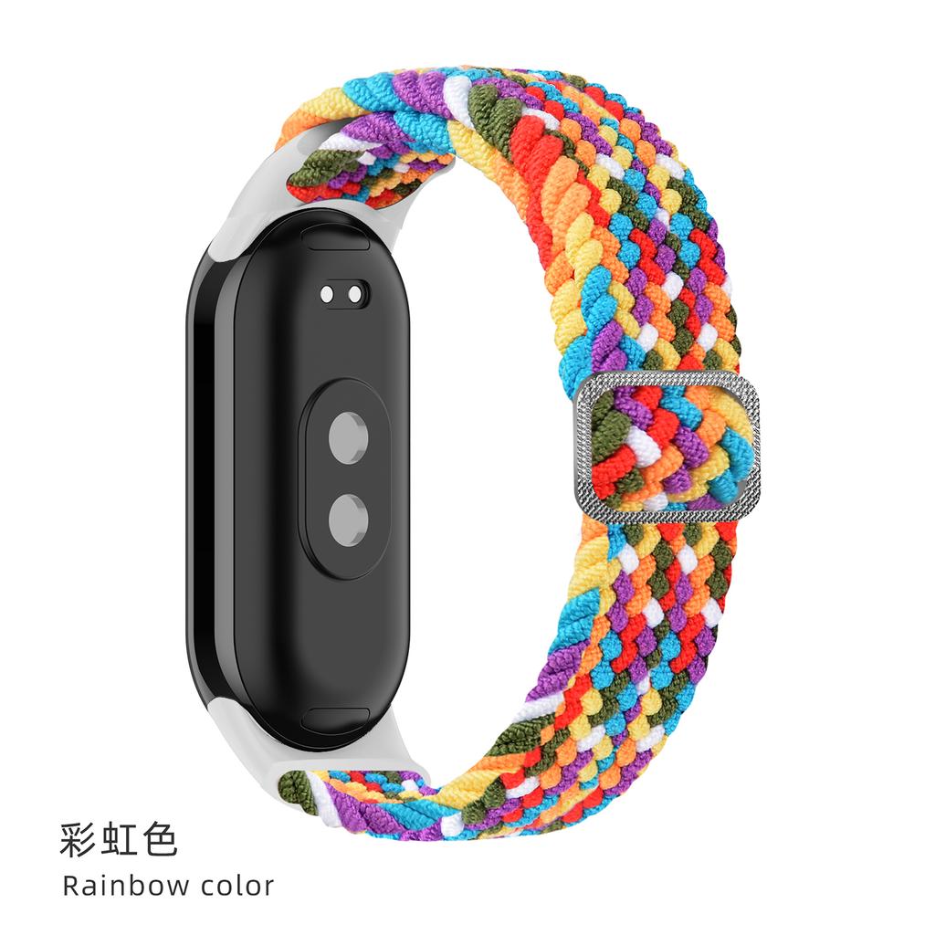 Ремешок для Xiaomi Mi Band 10 9 8 Эластичный плетеный Solo Loop Регулируемая пряжка Замена correa bracelet для Miband 4 3 5 6 7