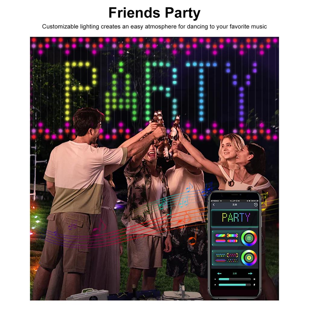 APP Умные светильники для штор BT Illusion Point Control Кожаные гирлянды для отдыха в помещении и на открытом воздухе