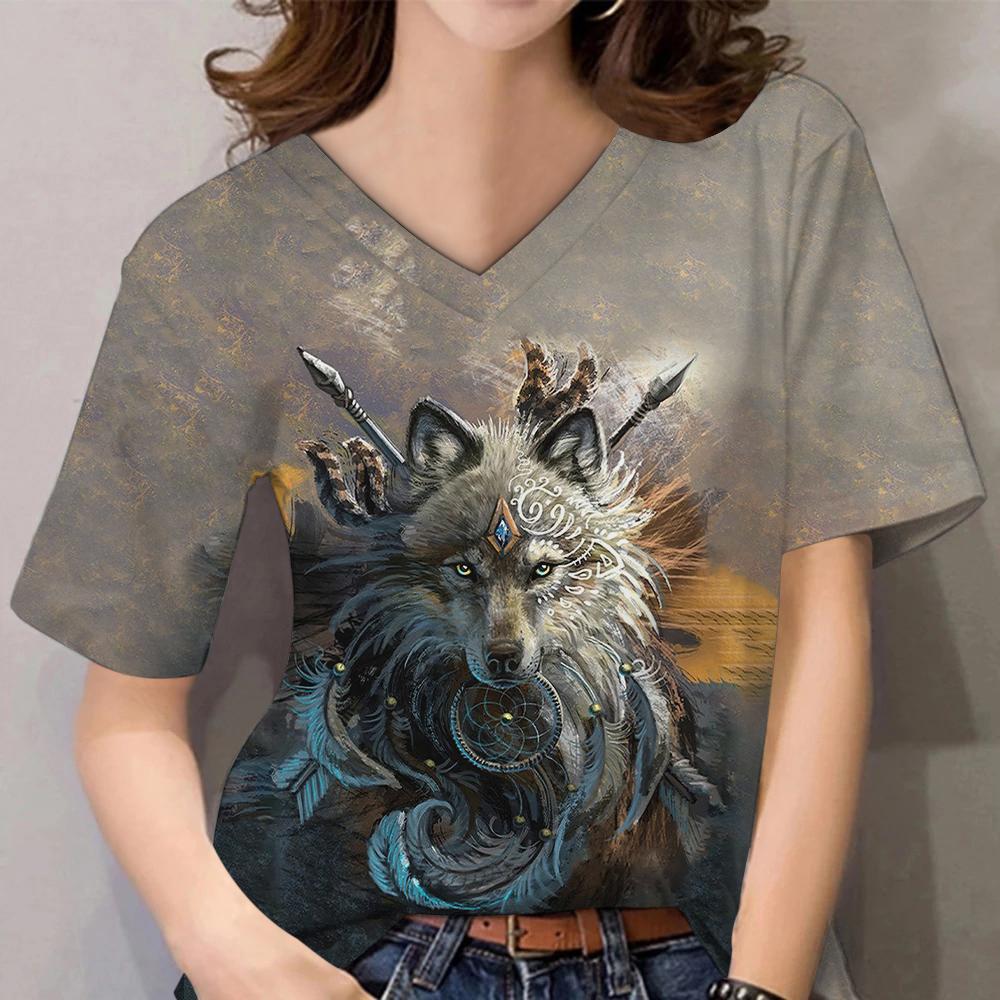 Женская футболка с графическим 3d принтом животных, летние черные футболки с короткими рукавами в стиле Харадзюку, уличная модная повседневная женская одежда