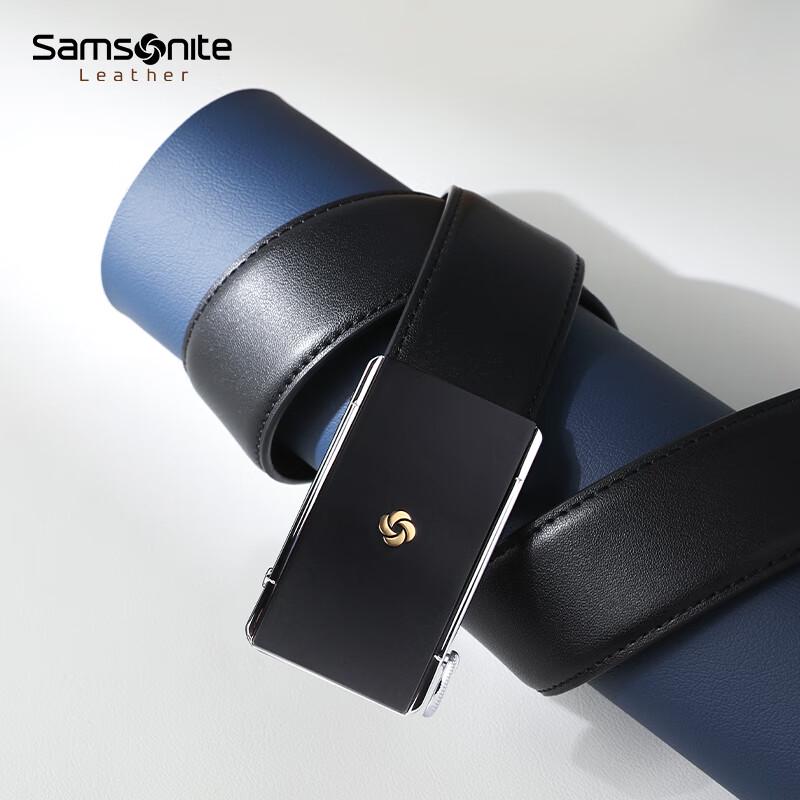 Мужской кожаный ремень Samsonite с автоматической пряжкой