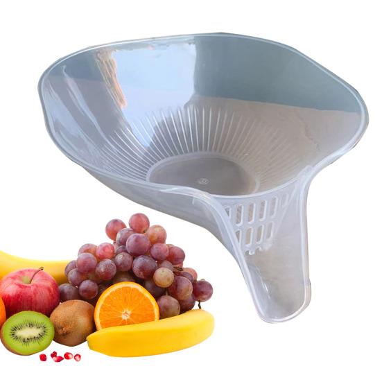 Кухонная сливная корзина Съемная полая пластина Быстрый дренаж Гладкий пищевой сорт Фрукты Овощной салат Дуршлаг для мытья посуды Фильтр для хранения Инструмент для очистки