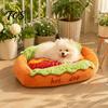 Washable Cat Bed for Small Dogs Hot Dog Bed, Cute Cozy Snuggle Removable Pad, Funny Durable Pet Furniture Home Bun Plush Cats Soft Sofa Nest