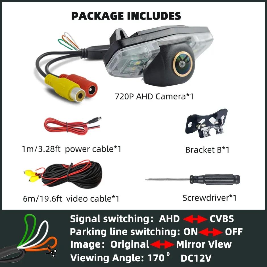 Камера заднего вида для парковки HD 170° AHD1080P или 720P для Honda Pilot Accord Civic EK FD Odyssey Acura TSX