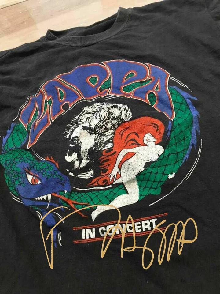 Rare 70s Frank Zappa Concert Black All size New T-shirt NH872