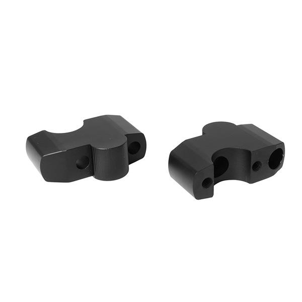 Motorcycle Black Metal Handlebar Riser and Stem Clamp Set
