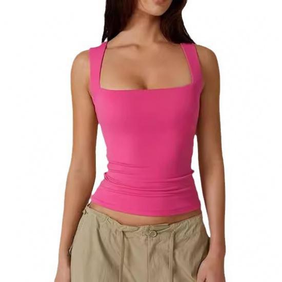 Sleeveless Base T-Shirt Solid Color Camisole Vest Women'S Fashion Inner Top Versatile For Spring And Summer Sexy And Comfortable