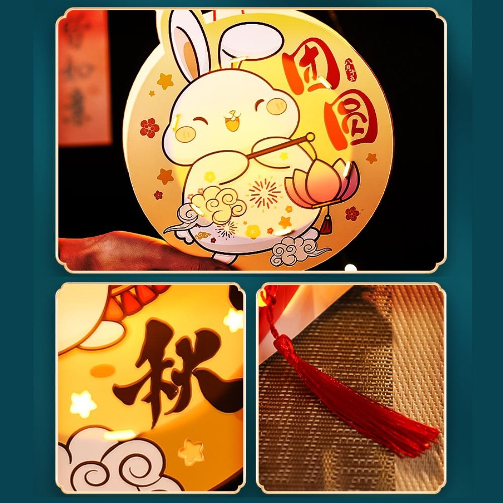 Мультяшный Прозрачный Фонарь-Кролик Ручной работы Фонарь DIY Набор материалов Праздник середины осени