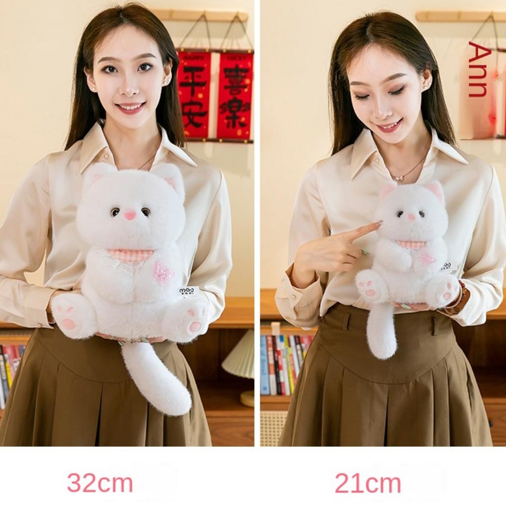 Мягкая игрушка-кошка с пушистыми ушками, бант, мягкие игрушки, плюшевые игрушки, плюшевые игрушки для кошек, куклы, детские игрушки