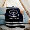 1PC Custom Name Nautical Anchor outdooor Flannel blankets Throw Blanket All-Season Throw Gift Bedspread for Couch, Bed, Camping Holiday Birthda