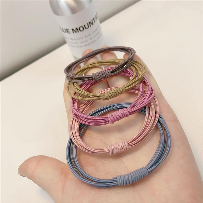 10pcs Colorful Hair Bands Simple Temperament Rubber Bands for Women with High Elasticity and Durable Hair Ties