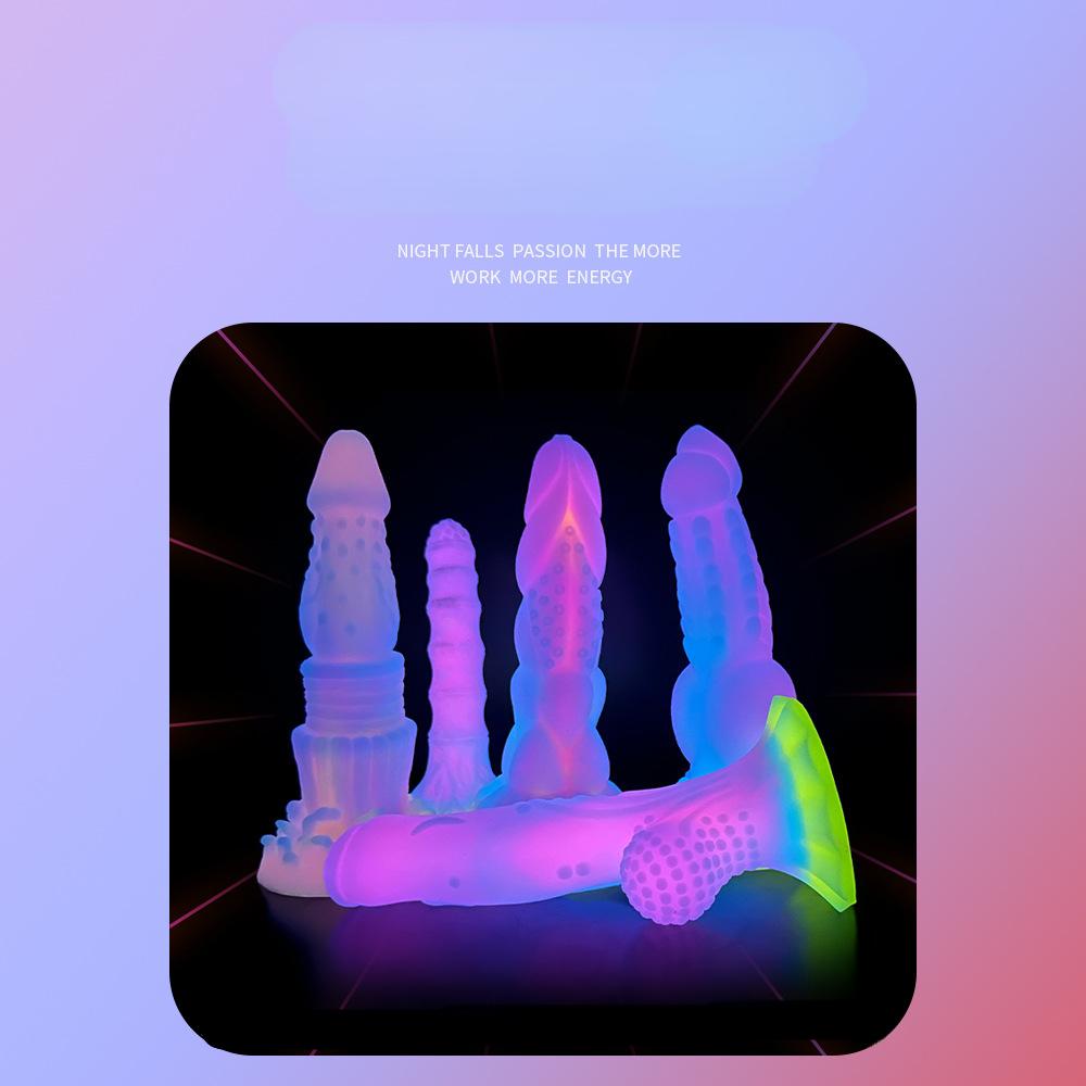 Светящийся в темноте жидкий силиконовый реалистичный дилдо - мягкий реалистичный поддельный пенис для женщин, взрослые секс-игрушки для чувственного удовольствия