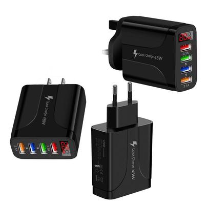 Быстрое зарядное устройство 5 В 18 Вт с цифровым дисплеем и 4 портами USB